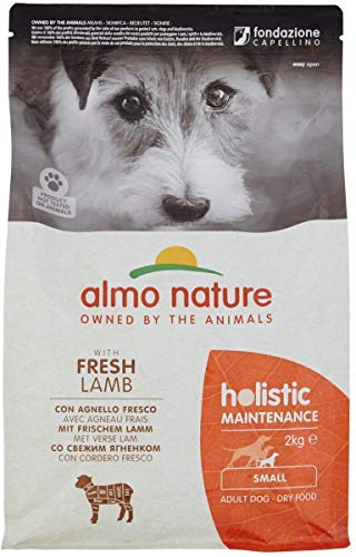 Almo Nature Holistic Adult Dog Maintenance XS/S mit Frischem Lamm- Komplett-Trockenfutter für ausgewachsene Hunde kleiner Rassen - 2kg von almo nature