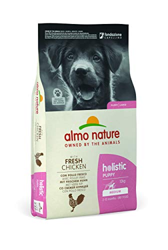 almo nature Holistic Puppy Medium mit Frischem Huhn - Komplett-Trockenfutter Für Welpen & Junghunde -mittelgrosser Rassen - 12kg von almo nature