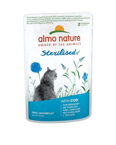 almo nature Katzenfutter Cat Funktionelle Tasche sterilisiert mit Cod 30 x 70g von almo nature