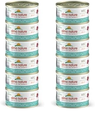 almo nature Megapack Katzenfutter nass - Forelle und Thunfisch- 12er Pack (6x70g) von almo nature