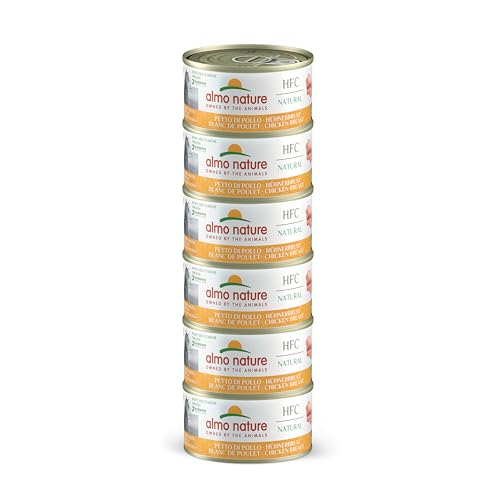 almo nature Megapack Katzenfutter nass Hühnerbrust 6x70g, 1er Pack (1 x 0.420 kilograms) von almo nature