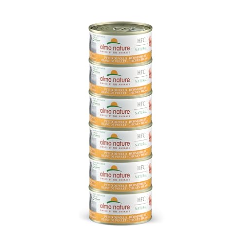 Almo Nature Megapack Katzenfutter nass Hühnerbrust 6er Pack (6x70g) von almo nature