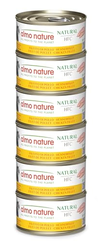 Almo Nature Megapack Katzenfutter nass Hühnerfilet 6er Pack (6x70g) von almo nature