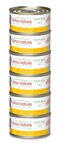 almo nature Megapack Katzenfutter nass Hühnerfilet 6er Pack (6x70g) von almo nature