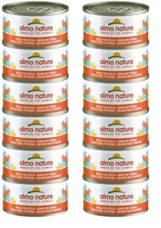 almo nature Megapack Katzenfutter nass - Huhn mit Kürbis - 12er Pack (6x70g) von almo nature