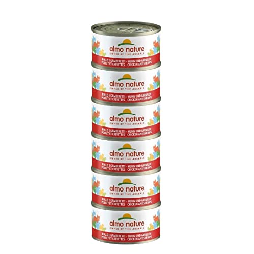 almo nature Megapack Katzenfutter nass - Huhn und Garnelen - 6er Pack (6x70g) von almo nature