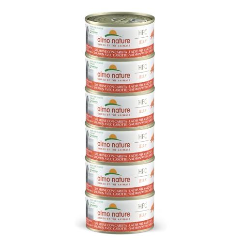 Almo Nature Megapack Katzenfutter nass - Lachs mit Karotten- 6er Pack (6x70g) von almo nature