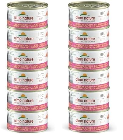 almo nature Megapack Katzenfutter nass - Lachs und Huhn - 12er Pack (6x70g) von almo nature