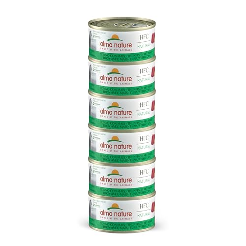 Almo Nature Megapack Katzenfutter nass - Thunfisch Mit Mais 6er Pack (6x70g) von almo nature