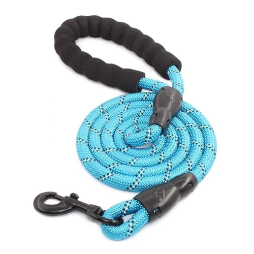 alouweekuky Hundeleine für Hunde, 3M/1.2CM Schleppleine Große Hund, Reflektierende Dog Leash, Trainingsleine für mittelgroße und große Hunde (Blau, 3M) von alouweekuky