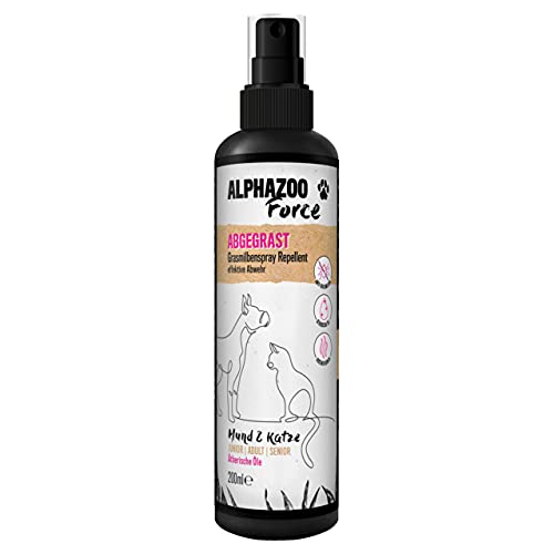 alphazoo Abgegrast I Grasmilben Spray für Hunde & Katzen 200 ml I Natürliche Öle, sanft zur Haut I Grasmilben bekämpfen, Tier von Juckreiz befreien von alphazoo
