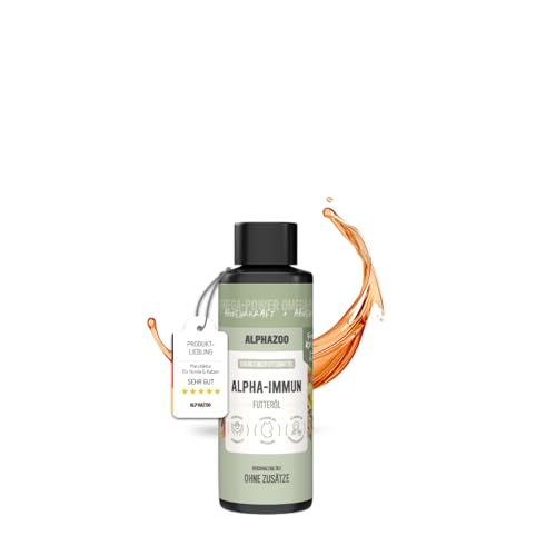alphazoo Alpha-Immun Premium Futteröl für Katzen – 100ml – Mit Omega-3 & natürlichen Ölen – Stärkt das Immunsystem, fördert Wohlbefinden & gesunde Haut von alphazoo