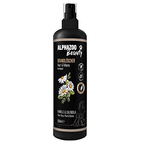 alphazoo Brandlöscher Anti Juckreiz Spray für Hunde, Katzen & Pferde 200 ml I Natürliches Fellpflege Spray gegen juckende Haut I Hautpflege bei Milben von alphazoo