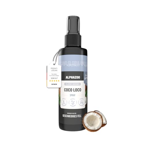alphazoo Coco Loco Fellspray für Hunde – 250 ml Fellpflege Spray mit Sheabutter, Aloe Vera & Kokosduft – Glanz, Geschmeidigkeit & leichte Kämmbarkeit ohne Ausspülen alphazoo Coco Loco Fellspray für Hunde – 250 ml Fellpflege Spray mit Sheabutter, Aloe Vera & Kokosduft – Glanz, Geschmeidigkeit & leichte Kämmbarkeit ohne Ausspülen von alphazoo
