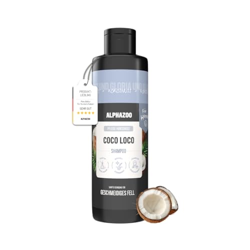 alphazoo Coco Loco Hundeshampoo 250 ml – Sanfte Fellpflege mit Kokosnussduft & Lorbeeröl – Gegen Juckreiz & Hautreizungen – Ohne Parabene & Silikone – Für glänzendes, leicht kämmbares Fell alphazoo Coco Loco Hundeshampoo 250 ml – Sanfte Fellpflege mit Kokosnussduft & Lorbeeröl – Gegen Juckreiz & Hautreizungen – Ohne Parabene & Silikone – Für glänzendes, leicht kämmbares Fell von alphazoo