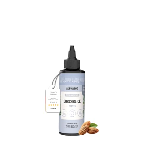 alphazoo Durchblick Augenreiniger für Katzen 100 ml – Natürlicher Tränenfleckentferner – Sanfte Reinigung von Augensekret, Schmutz & Tränenflecken – Ohne Reizstoffe – Effektive & sichere Augenpflege von alphazoo