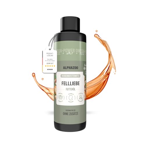 alphazoo Fellliebe Natur-Futteröl 250ml, Fellpflege für Katzen, Omega-3 Omega-6 Fellglanz, Natürlich gegen Juckreiz & Schuppen, mit Lachsöl, Mandelöl & Arganöl, Barf-Öl Mischung, Fischöl alphazoo Fellliebe Natur-Futteröl 250ml, Fellpflege für Katzen, Omega-3 Omega-6 Fellglanz, Natürlich gegen Juckreiz & Schuppen, mit Lachsöl, Mandelöl & Arganöl, Barf-Öl Mischung, Fischöl von alphazoo