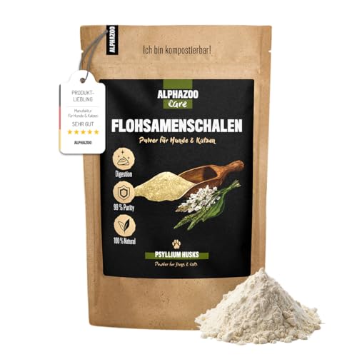 alphazoo Flohsamenschalen gemahlen 250g Hund & Katze I 99% Reinheit, hohe Quellkraft, Vegan & Ballaststoffreich I Indische Psyllium Samenschalen der Flohsamen I Für Magen & Darm bei Durchfall alphazoo Flohsamenschalen gemahlen 250g Hund & Katze I 99% Reinheit, hohe Quellkraft, Vegan & Ballaststoffreich I Indische Psyllium Samenschalen der Flohsamen I Für Magen & Darm bei Durchfall von alphazoo