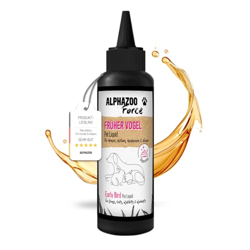 alphazoo Magen-Darm Liquid Früher Vogel 100 ml Hund & Katze I Sekundierende Unterstützung durch Saponine & Bitterstoffe I Unterstützung der natürlichen Magen-Darm-Funktion & Darmmilieu von alphazoo