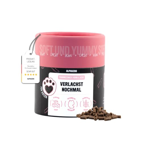 alphazoo Verlachst Nochmal 65g I Softe Leckerli Sticks Lachs + Huhn für Katzen I Extra fleischig, Getreidefrei, Zuckerfrei I Natürliche Katzensnacks I Gesunde Katzenleckerlies zur Belohnung I Snack alphazoo Verlachst Nochmal 65g I Softe Leckerli Sticks Lachs + Huhn für Katzen I Extra fleischig, Getreidefrei, Zuckerfrei I Natürliche Katzensnacks I Gesunde Katzenleckerlies zur Belohnung I Snack von alphazoo