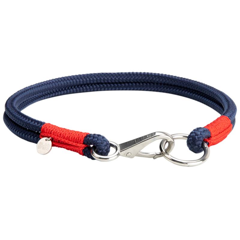 alsa-brand Hundehalsband Bolle nachtblau-cayenne, Länge: ca. 45 cm, Durchmesser:  2 x ca. 10 mm von alsa-brand