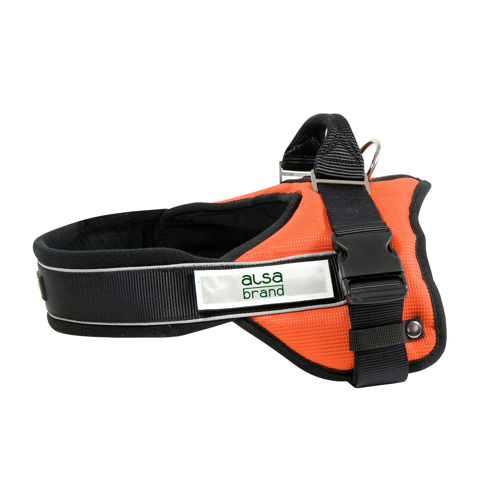 alsa-brand Nylon-Geschirr Ultimate Professional schwarz-orange, Breite: ca. 25 mm, Bauchumfang: ca. 35 - 45 cm von alsa-brand