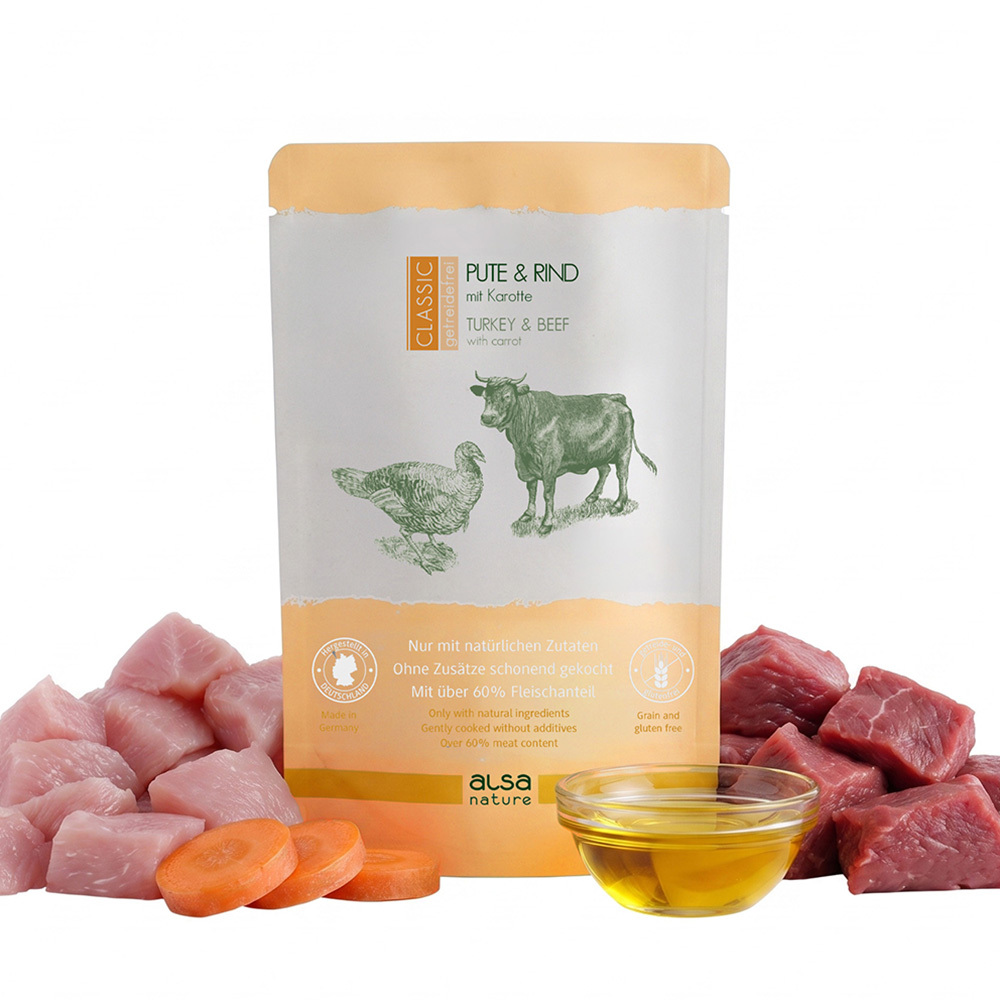 alsa-nature CLASSIC Pute & Rind mit Karotten, 120 x 500 g, Hundefutter nass alsa-nature CLASSIC Pute & Rind mit Karotten, 120 x 500 g, Hundefutter nass von alsa-nature