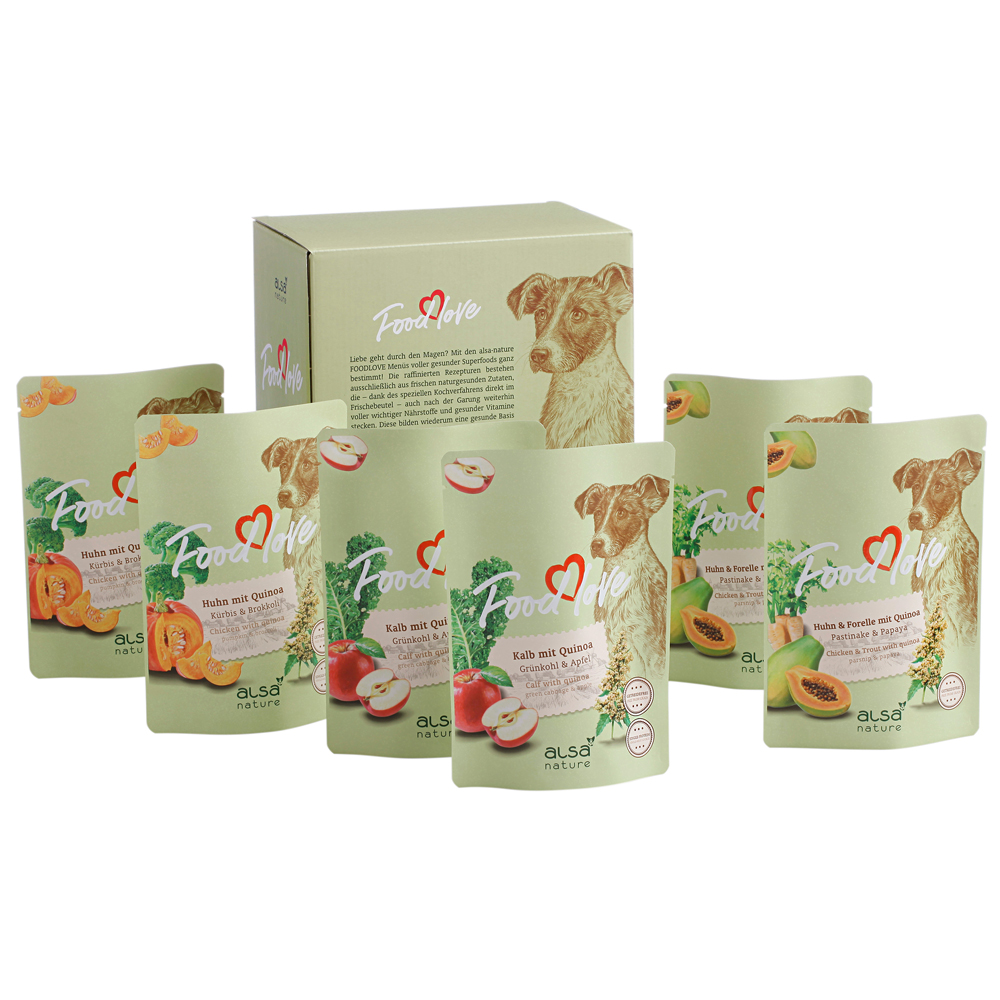 alsa-nature FOODLOVE Multipack Quinoa, Anzahl: 6 x 300 g, 300 g, Hundefutter nass alsa-nature FOODLOVE Multipack Quinoa, Anzahl: 6 x 300 g, 300 g, Hundefutter nass von alsa-nature