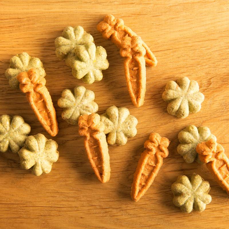 alsa-nature Gemüse-Snack, 3 x 500 g, Durchmesser:  Kleeblatt ca. 2 cm, Hundefutter von alsa-nature