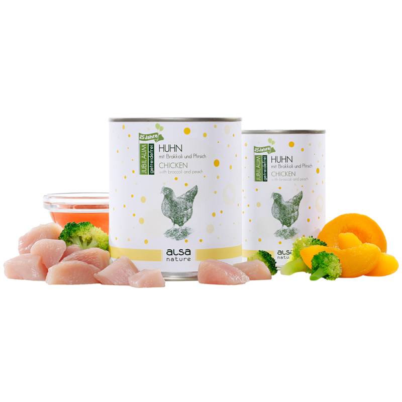 alsa-nature JUBILÄUMS-EDITION Huhn, Anzahl: 12 x 400 g, 400 g, Hundefutter nass von alsa-nature