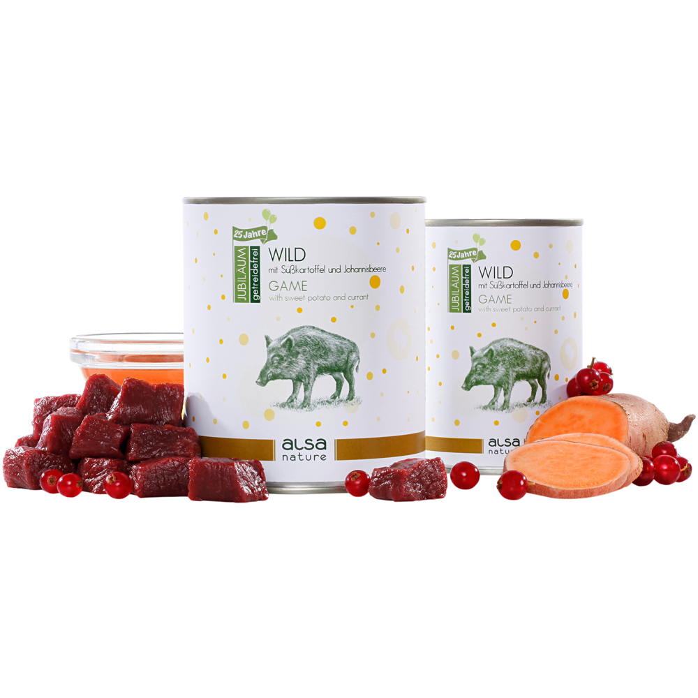 alsa-nature JUBILÄUMS-EDITION Wild, Anzahl: 6 x 800 g, 800 g, Hundefutter nass alsa-nature JUBILÄUMS-EDITION Wild, Anzahl: 6 x 800 g, 800 g, Hundefutter nass von alsa-nature