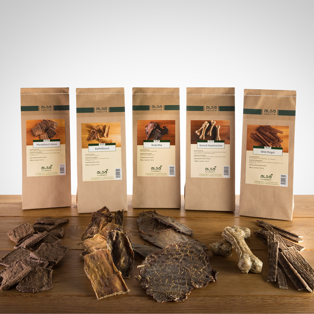 alsa-nature Jubiläums-Schlemmerpaket Kau-Mix, Hundefutter von alsa-nature