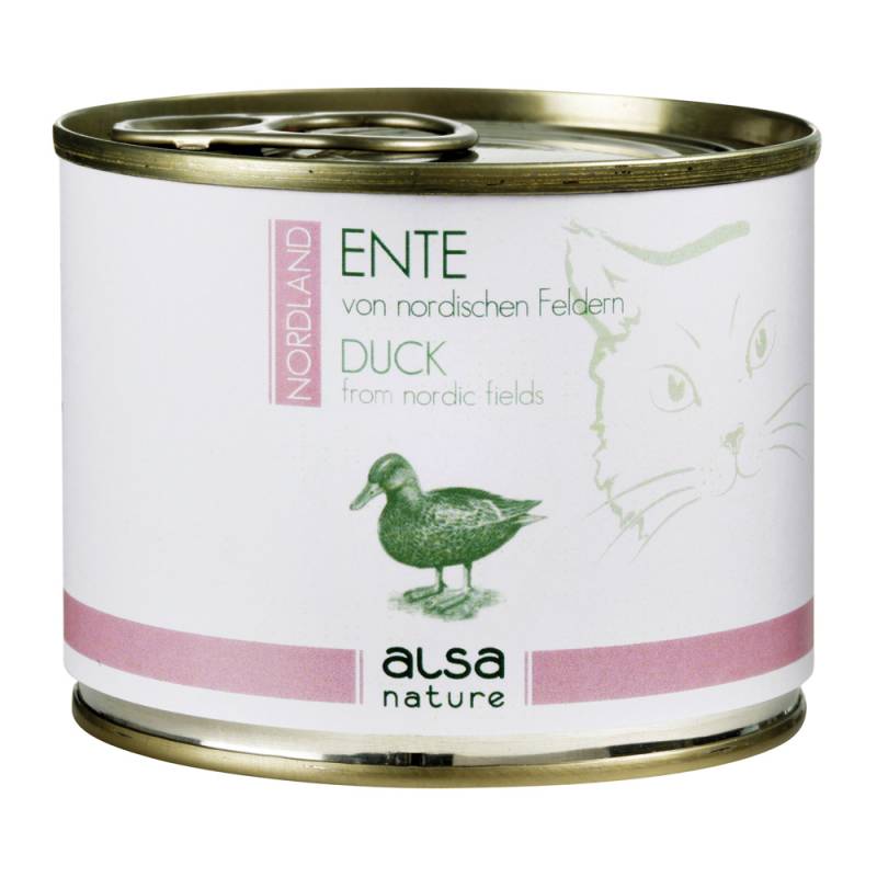 alsa-nature NORDLAND Ente von nordischen Landen Nassfutter, Anzahl: 200 g, 200 g, Katzenfutter nass von alsa-nature