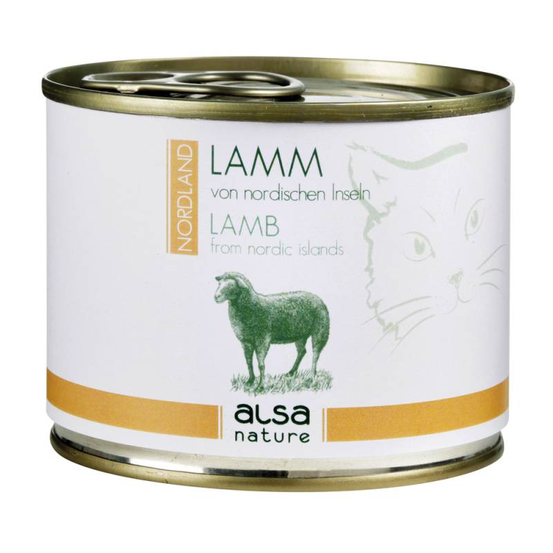 alsa-nature NORDLAND Lamm von nordischen Inseln Nassfutter, Anzahl: 12 x 200 g, 200 g, Katzenfutter nass von alsa-nature