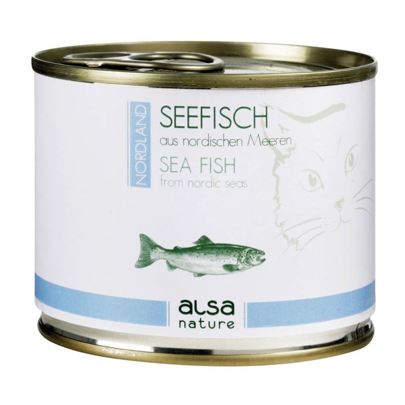 alsa-nature NORDLAND Seefisch aus nordischen Meeren Nassfutter, Anzahl: 12 x 200 g, 200 g, Katzenfutter nass von alsa-nature