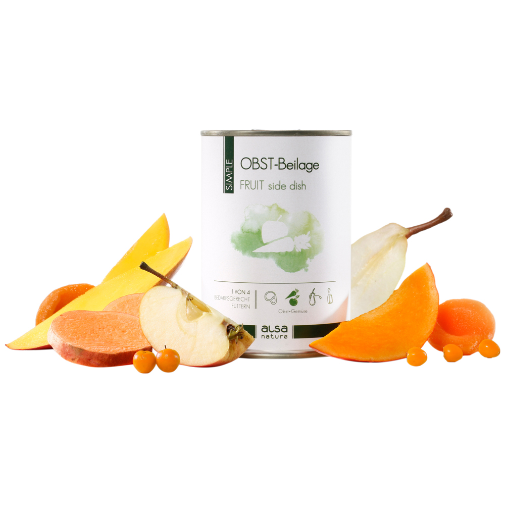 alsa-nature SIMPLE Obst-Beilage, Anzahl: 6 x 375 g, 375 g, Hundefutter nass alsa-nature SIMPLE Obst-Beilage, Anzahl: 6 x 375 g, 375 g, Hundefutter nass von alsa-nature