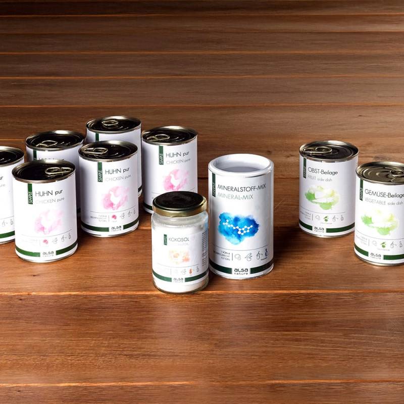 alsa-nature SIMPLE Starterpaket Huhn, Hundefutter nass von alsa-nature