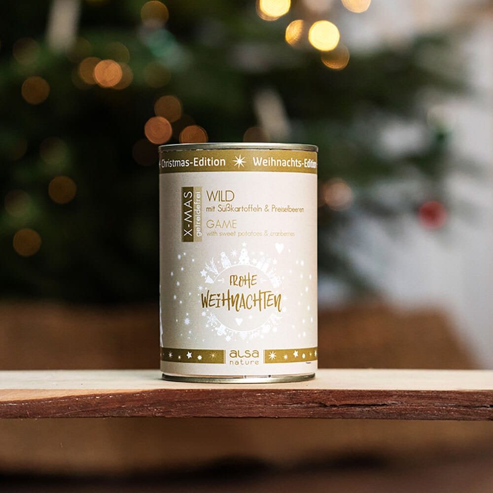 alsa-nature XMAS Wild mit Süßkartoffeln und Preiselbeeren, Anzahl: 6 x 400 g, 400 g, Hundefutter nass alsa-nature XMAS Wild mit Süßkartoffeln und Preiselbeeren, Anzahl: 6 x 400 g, 400 g, Hundefutter nass von alsa-nature