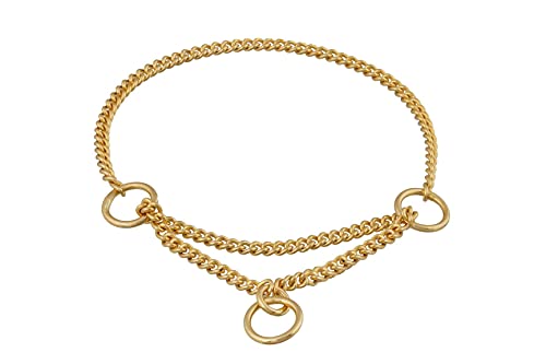 Alvalley Martingale-Halsband für Hunde – Show-Kette Hundehalsband – aus Messing – sicher, einfach zu handhaben – geeignet zum Ausstellen, Training und Spazierengehen – perfekt für kleine, mittelgroße Alvalley Martingale-Halsband für Hunde – Show-Kette Hundehalsband – aus Messing – sicher, einfach zu handhaben – geeignet zum Ausstellen, Training und Spazierengehen – perfekt für kleine, mittelgroße von alvalley