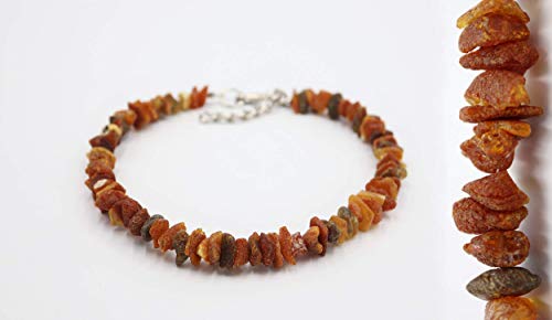 Bernsteinkette für Hunde aus Roh Baltischer Bernstein | Zeckenhalsband | Bernstein Gegen Zecken | Zecken und Flohschutz Halsband (45-50 cm) von amber us
