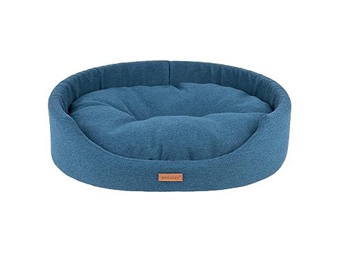 Amiplay Hundeliegeplatz, Katzenliegeplatz Oval Montana - Robustes Hundebett & Katzenbett, Ideal für Große und Mittelgroße Hunde, Orthopädische Hundematratze, Leicht zu Reinigen, Natürliches Design von Amiplay