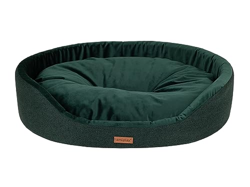 Hundeliegeplatz/Katzenliegeplatz Oval Siena S/M/L/XL/XXL Amiplay (M 52x x 44y x 14h cm, Grün) von amiplay