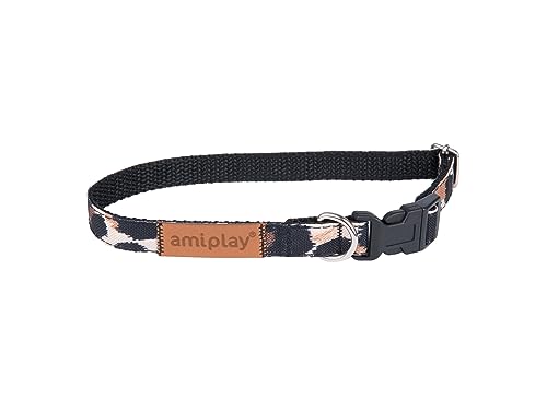 Amiplay Verstellbare Hundehalsband Safari - Langlebiges, Wetterbeständiges Halsband für Hunde, Stufenlos Verstellbar, Ideal für Kleine Hunde, Aus Hochwertigem Material. von AMIPLAY