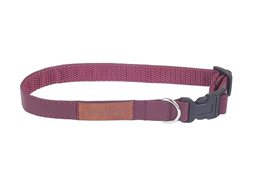 Amiplay Verstellbares Hundehalsband Lincoln, Ideal für den Täglichen Spaziergang und Lange Wanderungen, Keine Scheuerstellen, Stufenlos Einstellbar für Perfekte Passform von Amiplay