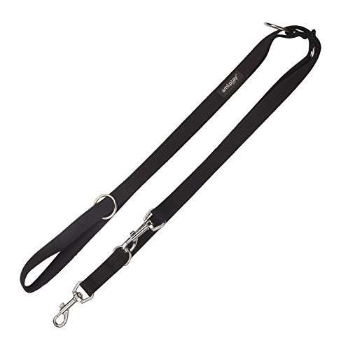 Ami Play 6 Extra Stark und verstellbare Baumwolle Hund Leine, groß, Schwarz von Ami Play