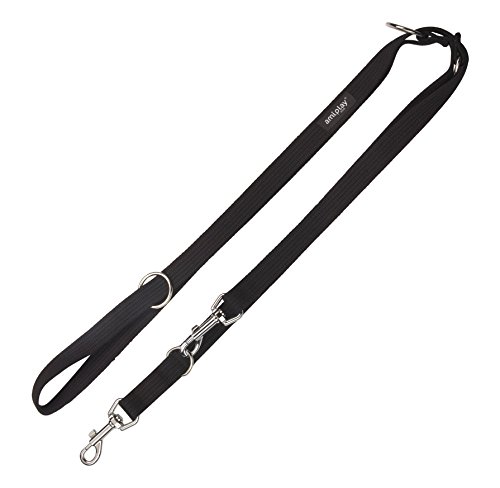 Ami Play 6 Extra Stark und verstellbare Baumwolle Hund Leine, klein, schwarz von Ami Play