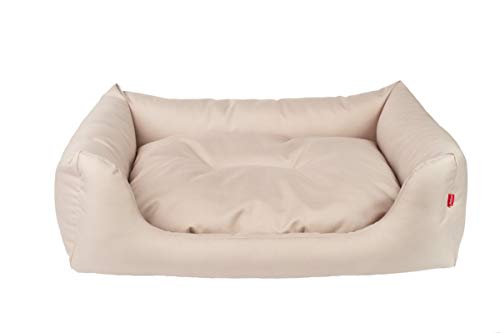 amiplay Hundesofa 'Basic' | Hundekorb | Hundekissen | Hunde-Liegeplatz | Tierbett | Kuscheliger Schlafplatz für Hunde, Farbe:Beige, Größe:XL | 90 [x] x 72 [y] x 22 [h] cm von amiplay