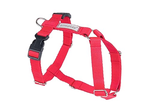 amiplay Verstellbares Hunde Brustgeschirr Guard Samba (XS 16-25 [b] 25-32 [d] x 1cm, Rot) von amiplay