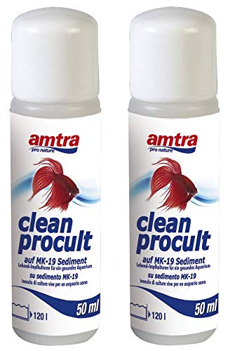 Amtra Clean Procult Set 2 Stück Lebend-Impfkulturen Aktive Filterbakterien Gesundes Aquarium Algen Wasser Fische Grundreinigung 2x50ml von amtra pro nature