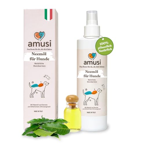 amusi Neemöl für Hunde – 250 ml – Natürliches Schutzspray für Hunde von amusi
